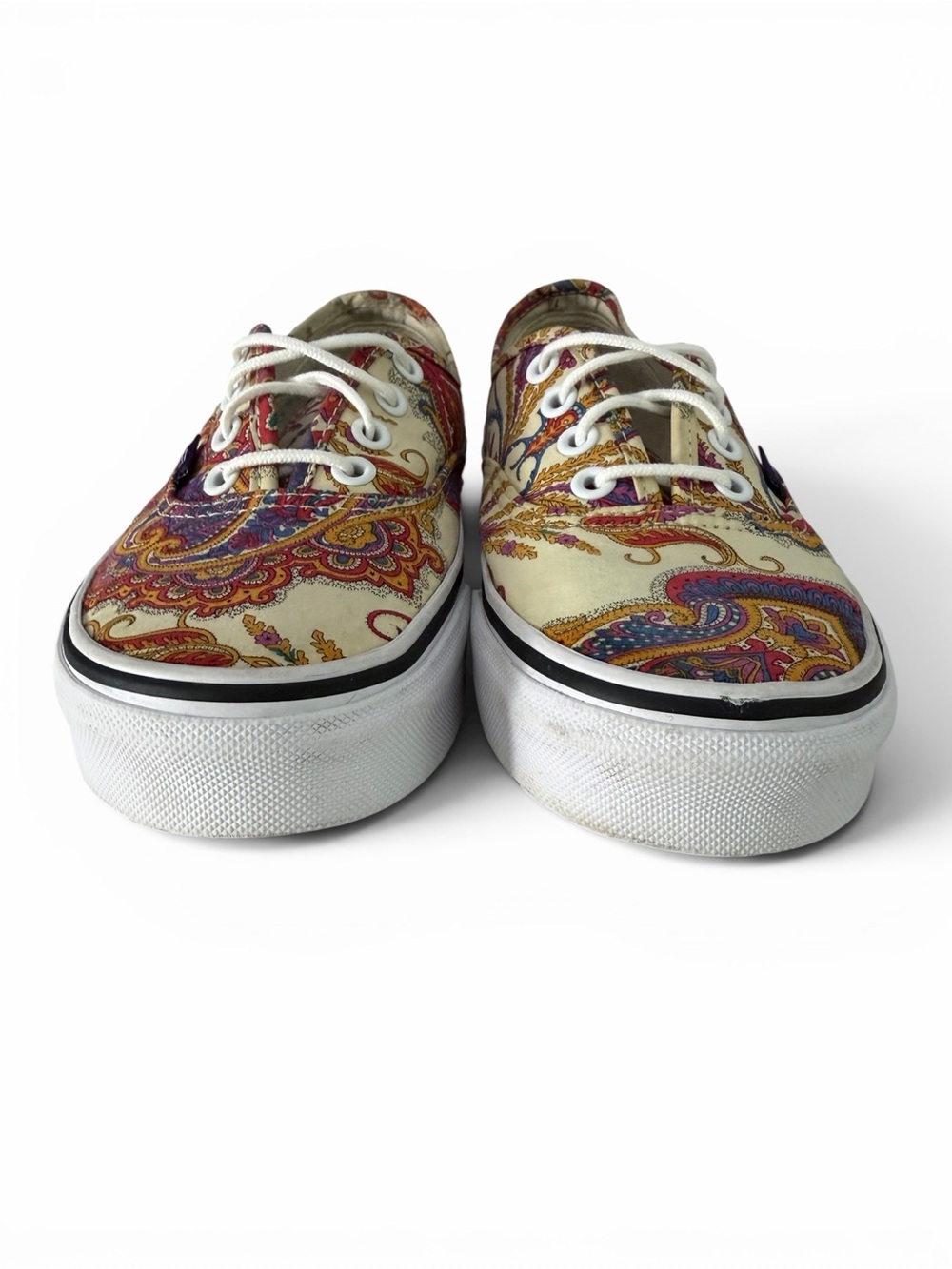 VANS Flower Paisley/Cream Authentic Liberty Canvas Sneakers size 6 - Picture 5 of 10